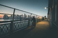 Evening Scene on Manhattan Bridge - New York