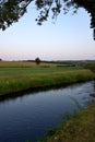 Evening scene in summer on the banks of the River Doon Royalty Free Stock Photo