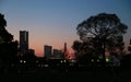 Evening scenery in Japan Yokohama