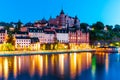 Evening scenery of the Old Town in Stockholm, Sweden Royalty Free Stock Photo