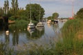 Evening scenery at river frome, wareham Royalty Free Stock Photo