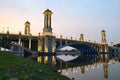 Evening scenery at seri gemilang bridge