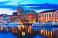 Evening scenery of Stockholm, Sweden Royalty Free Stock Photo