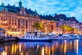 Evening scenery of Stockholm, Sweden Royalty Free Stock Photo