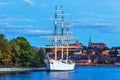 Evening scenery of Stockholm, Sweden Royalty Free Stock Photo