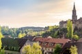 Evening scenic of The city of Bern, the capital of Switzerland. Royalty Free Stock Photo