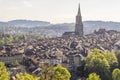 Evening scenic of The city of Bern, the capital of Switzerland. Royalty Free Stock Photo