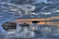 An evening by the sea in HDR Royalty Free Stock Photo