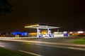 Evening at a selfservice gas station at the A44 highway in Sassenheim Royalty Free Stock Photo