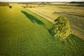 Evening shadow of air balloon