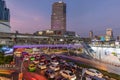 Evening shot of Bangkok\'s Siam Square taken with long exposure