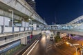 Evening shot of Bangkok\'s Siam Square taken with long exposure