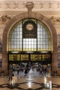 Porto, Portugal - September 12, 2019 - The entrance and clock of the Sao Bento train station Royalty Free Stock Photo