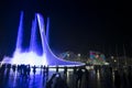 Evening show of singing fountains in the Olympic Park Sochi