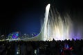 Evening show of singing fountains in the Olympic Park Sochi
