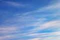 evening sky with cirrus clouds foreshadowing Royalty Free Stock Photo