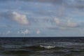 Clouds over the ocean as seen from the Gulf Coast of the Gulf of Mexico Royalty Free Stock Photo