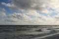 Clouds over the ocean as seen from the Gulf Coast of the Gulf of Mexico Royalty Free Stock Photo