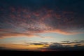 Evening sky with colored clouds Royalty Free Stock Photo