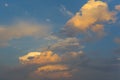 Evening Sky With Dense Cumulus Clouds