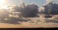 Evening sky Morecambe Bay, Piel Castle and Barrow Royalty Free Stock Photo