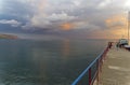 Evening sky over the Black Sea. Royalty Free Stock Photo