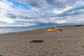 Evening sky over the calabrian beach