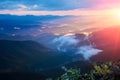 Evening sky over the Carpathians. Ukraine Royalty Free Stock Photo