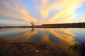 Evening sky over the river Royalty Free Stock Photo
