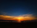 The evening sky at Pangandaran beach Royalty Free Stock Photo