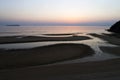 Evening sky with reflected in calm sea water Royalty Free Stock Photo