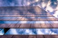 Evening sky reflecting in modern glass architecture at 250 West