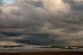 Evening sky scape with storm at sea Royalty Free Stock Photo