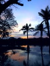 Evening sky,sunset light in Thailand at the heart of the city.