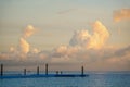 Evening sky sunset over the sea Royalty Free Stock Photo