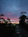 Evening Sky View After Rain in Papua Royalty Free Stock Photo