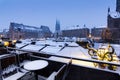 Evening snowy Christkindlesmarkt, Nuremberg