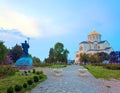 Evening St Vladimir Cathedral church (Chersonesos, Sevastopol) Royalty Free Stock Photo