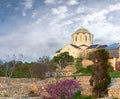 Evening St Vladimir`s Cathedral church Chersonesos, Sevastopol Royalty Free Stock Photo