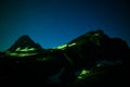 Evening stars over Glacier National Park