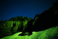 Evening stars over Glacier National Park