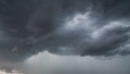 Evening storm over river and dramatic sky and clouds Royalty Free Stock Photo