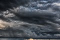 Evening Stormy Cloudy Blue Gray Sky. Use it As a Background