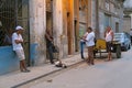 Evening street life of Havana Royalty Free Stock Photo