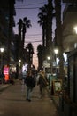 Evening street scene, St Pauls Bay, Bugibba Malta Royalty Free Stock Photo