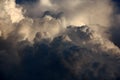 Cumulus clouds.