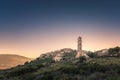 Sant` Antonino church and village in Balagne region of Corsica Royalty Free Stock Photo