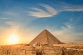 Evening sun in Giza Royalty Free Stock Photo