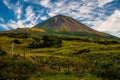 Evening sun gracing Pico on the island of Pico-Azores-Portugal. Royalty Free Stock Photo