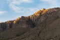 Evening Sun on Guadalupe Mountains Royalty Free Stock Photo